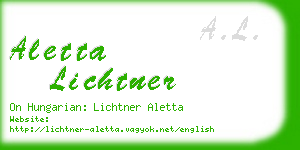 aletta lichtner business card